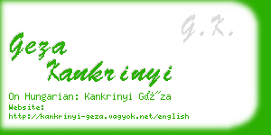 geza kankrinyi business card